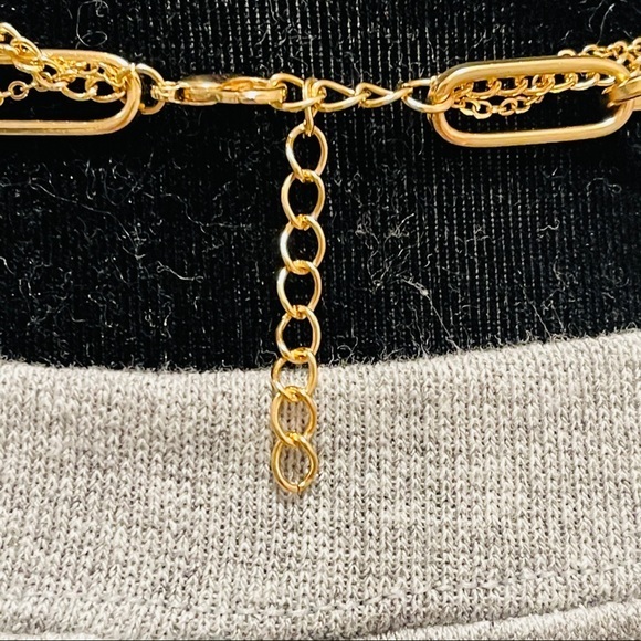 ❤️ Stylish Tiered Paperclip Lock necklace - Picture 5 of 8